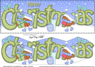 Large Dl Christmas Robins 3D Decoupage
