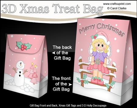 3D Little Christmas Fairy Gift Bag Mini Kit