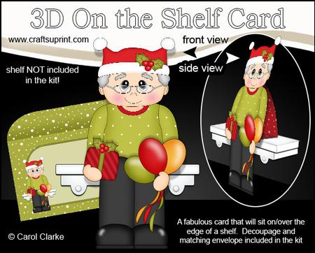 3D on the Shelf Card Kit - Little Christmas Party Goer