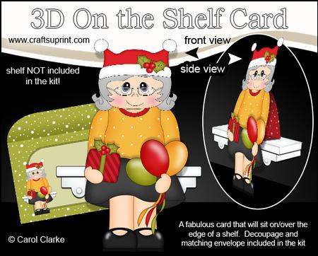 3D on the Shelf Card Kit - Little Christmas Party Goer