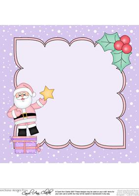 8 x 8 Christmas Santa Dressing the Tree Insert
