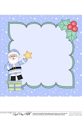 8 x 8 Christmas Santa Dressing the Tree Insert