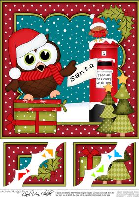 8 x 8 Christmas Little Hoot Owl's Letter for Santa