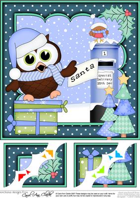 8 x 8 Christmas Little Hoot Owl's Letter for Santa