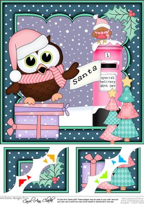 8 x 8 Christmas Little Hoot Owl's Letter for Santa