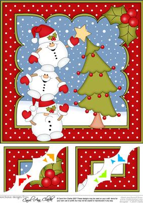 8x8 Christmas Snowball Sam Dressing the Tree