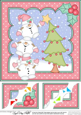 8x8 Christmas Snowball Sam Dressing the Tree