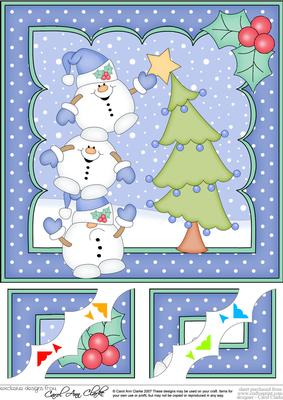 8x8 Christmas Snowball Sam Dressing the Tree