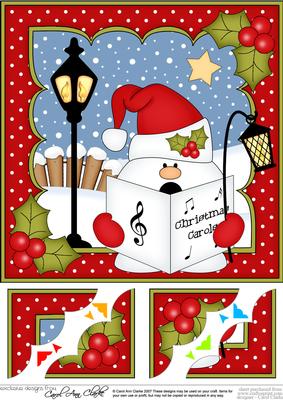 8x8 Christmas Carol Singing Snowball Sam