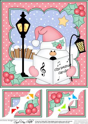8x8 Christmas Carol Singing Snowball Sam
