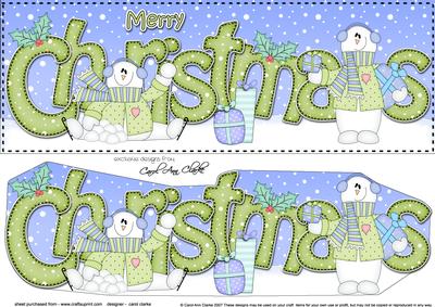 Large Dl Christmas Snowman 3D Decoupage