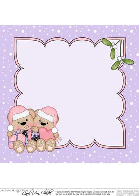 8 x 8 Christmas Livvy Bear Love Insert