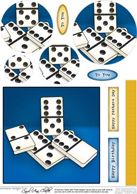 Dominoes Quick Card with Circle Pyramage