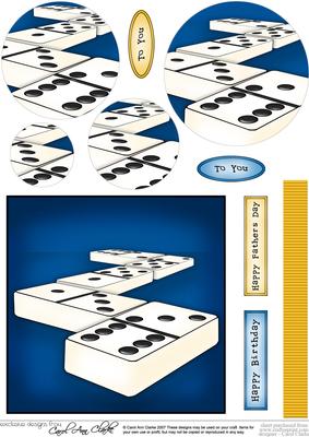 Dominoes Quick Card with Circle Pyramage