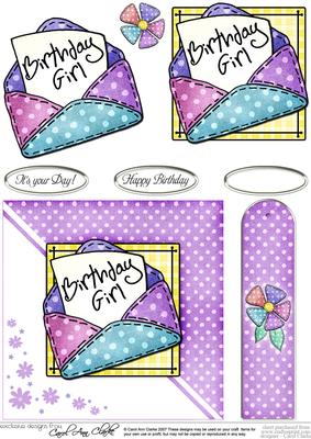 Birthday Letter Quick Card with 3D Decoupage