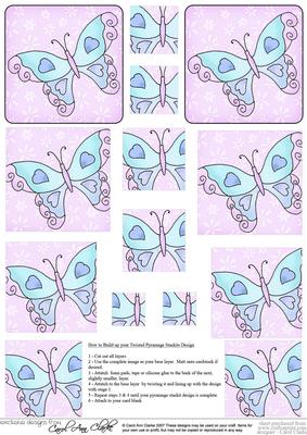 Fluttery Butterfly Twisted Pyramage Sheet