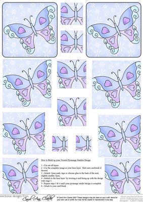 Fluttery Butterfly Twisted Pyramage Sheet