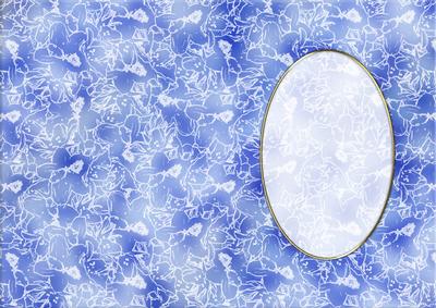 Romantic Flowers A5 Oval Frame Card Front or Insert