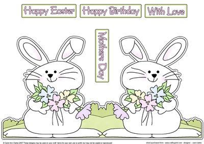 Little Bunny Shaped Card