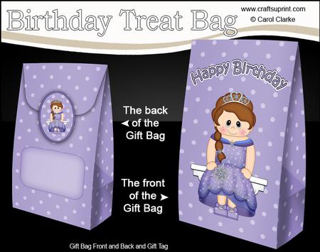 3D Birthday Little Ice Princess Gift Bag Mini Kit