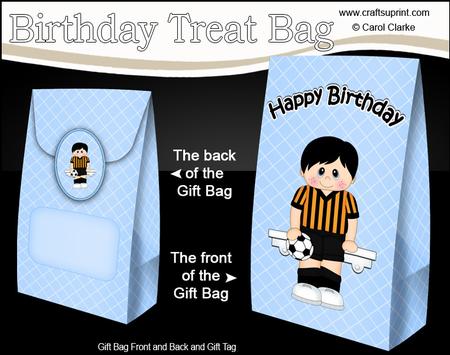 3D Birthday Little Football Boy Gift Bag Mini Kit