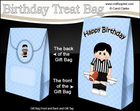 3D Birthday Little Rugby Boy Gift Bag Mini Kit