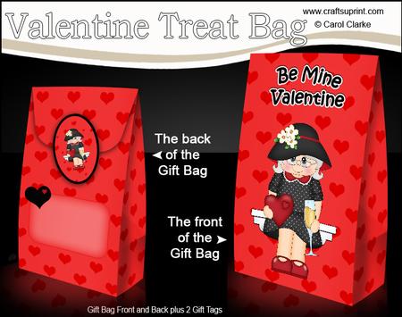 3D Valentine Romance Old Lady Rhona Gift Bag Mini Kit