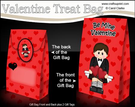 3D Valentine Romance Scottish Boy Blair Gift Bag Mini Kit