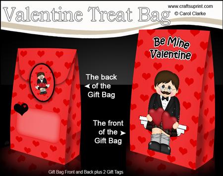 3D Valentine Romance Scottish Man Alick Gift Bag Mini Kit