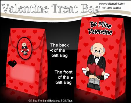 3D Valentine Romance Scottish Man Errol Gift Bag Mini Kit