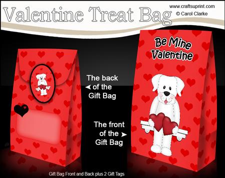 3D Valentine Romance Labrador Dog Gift Bag Mini Kit