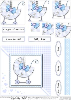 New Baby Boy Quick Card with Pyramage