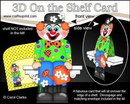 3D on the Shelf Card Kit - Jojo the Clown