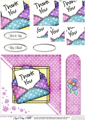 Thank You Letter Quick Card with Pyramage