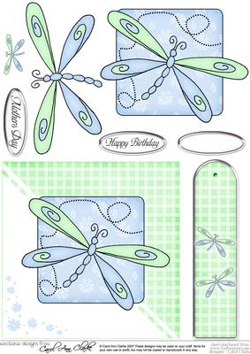 Dragonfly Quick Card with 3D Decoupage Topper