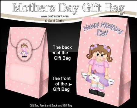 3D Little Girl Beth Mothers Day Gift Bag Mini Kit