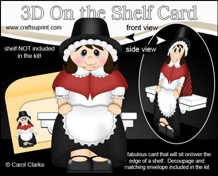 3D on the Shelf Card Kit - Little Welsh Lady Rhian