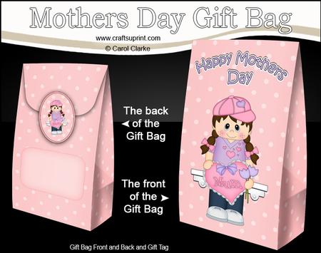 3D Little Girl Lili Mothers Day Gift Bag Mini Kit