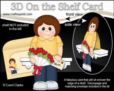 3D on the Shelf Card Kit - Kira's Flowers for Mum