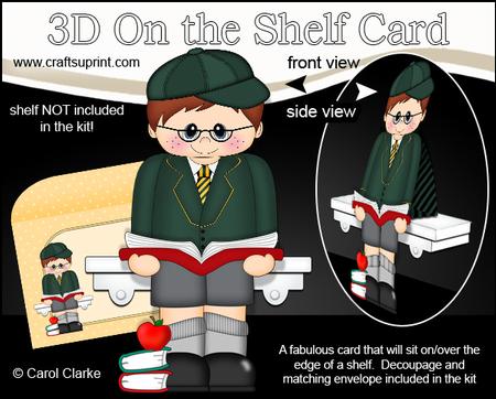 3D on the Shelf Card Kit - Little Schoolboy Riley