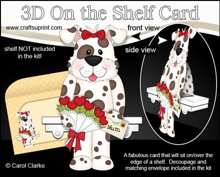 3D on the Shelf Card Kit - Spotty Dog's Flowers for Mum