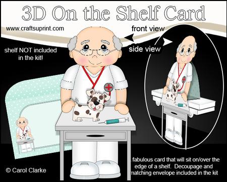 3D on the Shelf Card Kit - Little Old Man Vet Greg