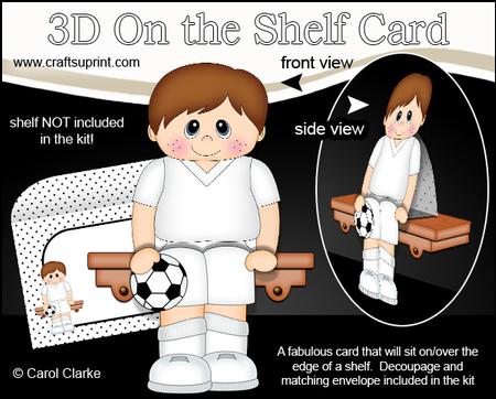 3D on the Shelf Card Kit - Little Footballer Lewie