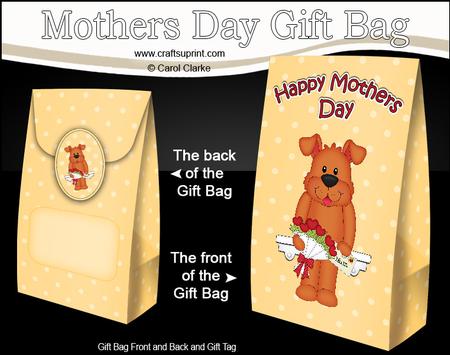 3D Rusty Dog's Flowers for Mum Mothers Day Gift Bag Mini Kit