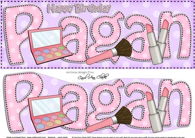 Large Dl Birthday Pagan Make-up 3D Decoupage