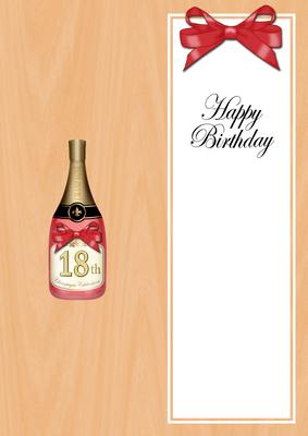 Large Dl 18th Birthday Champers in a Box Insert