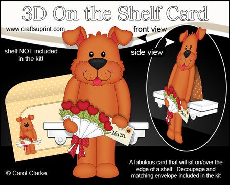 3D on the Shelf Card Kit - Rusty Dog's Flowers for Mum