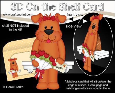 3D on the Shelf Card Kit - Rusty Dog's Flowers for Mum