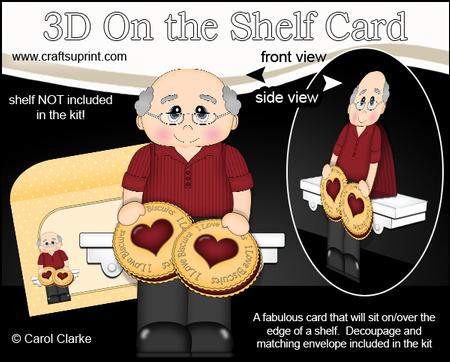 3D on the Shelf Card Kit - Jammy Dodger Old Man Dick