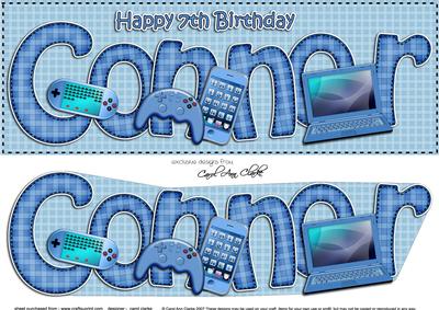 Large Dl 7th Birthday Connor Gadgets & Gizmos 3D Decoupage